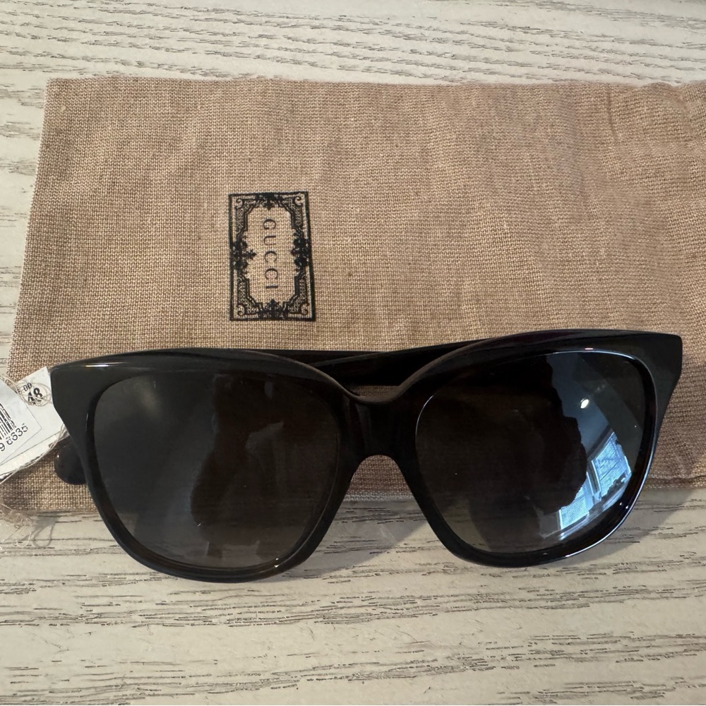 Gucci Square Sunglasses 56mm Havana Brown NWT and pouch! Save tons from retail!!